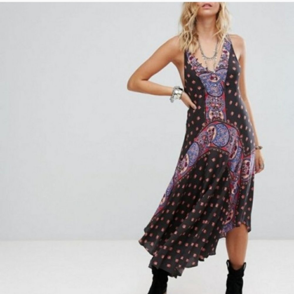 NWOT Free People Faithfully Yours Printed Maxi Dress Size S